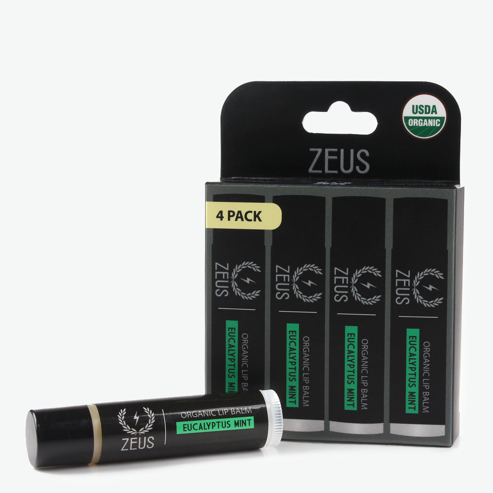 seriamente Seducir clímax Zeus USDA Organic Lip Balm, Eucalyptus Mint, 4-Pack | Zeus