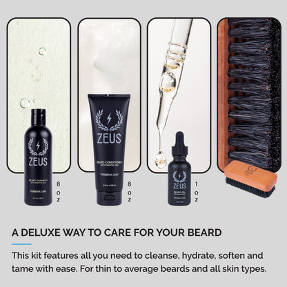 Deluxe Beard Care Kit, Natural Oil