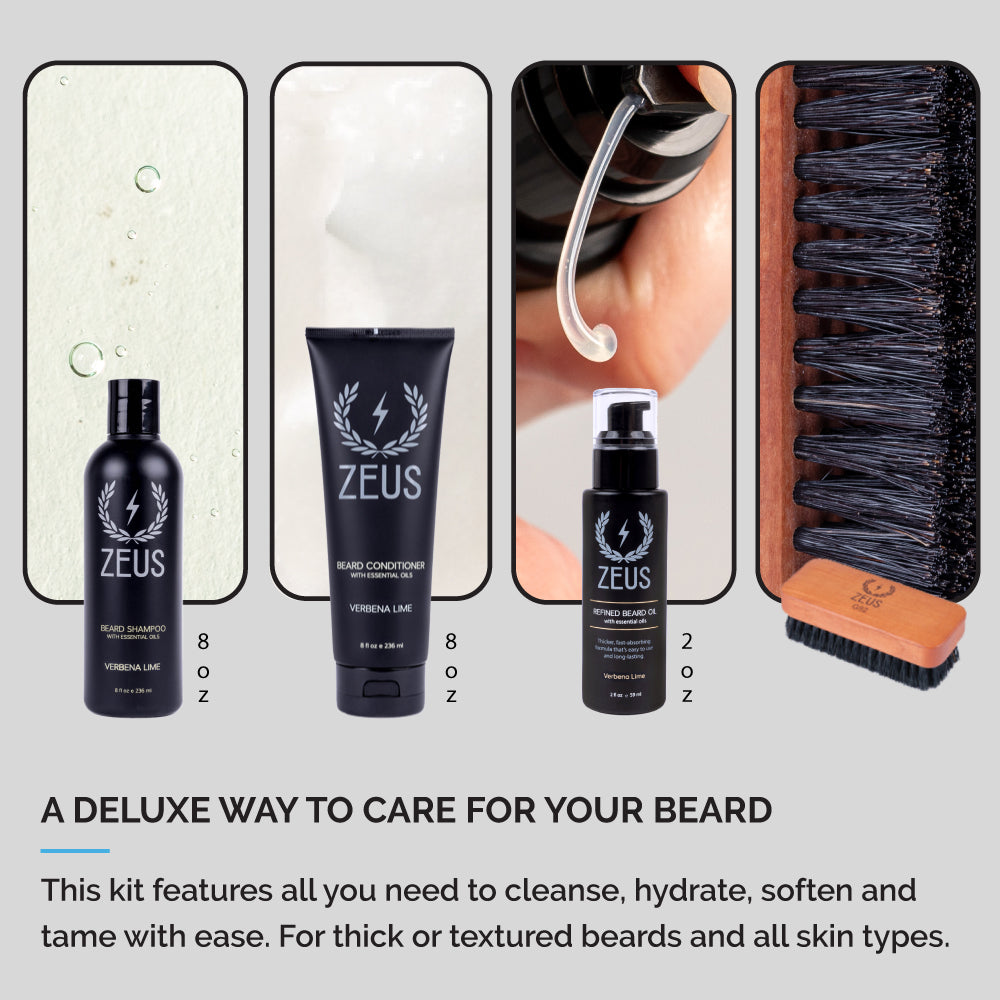 Deluxe Beard Care Kit, Refined Oil