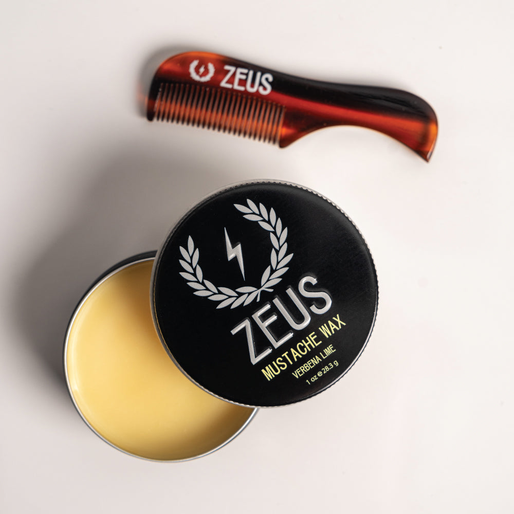 Zeus Mustache Wax, Verbena Lime, 1 oz