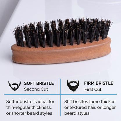 Pocket Beard Brush, 100% Boar Bristle