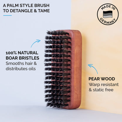 Palm Beard Brush, 100% Boar Bristle