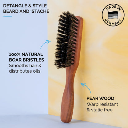 Handled Beard Brush, 100% Boar Bristle