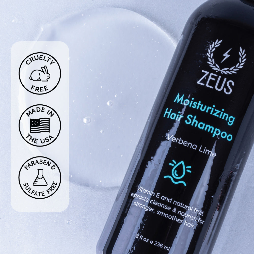 Zeus Moisturizing Hair Shampoo, Verbena Lime, 8 fl oz